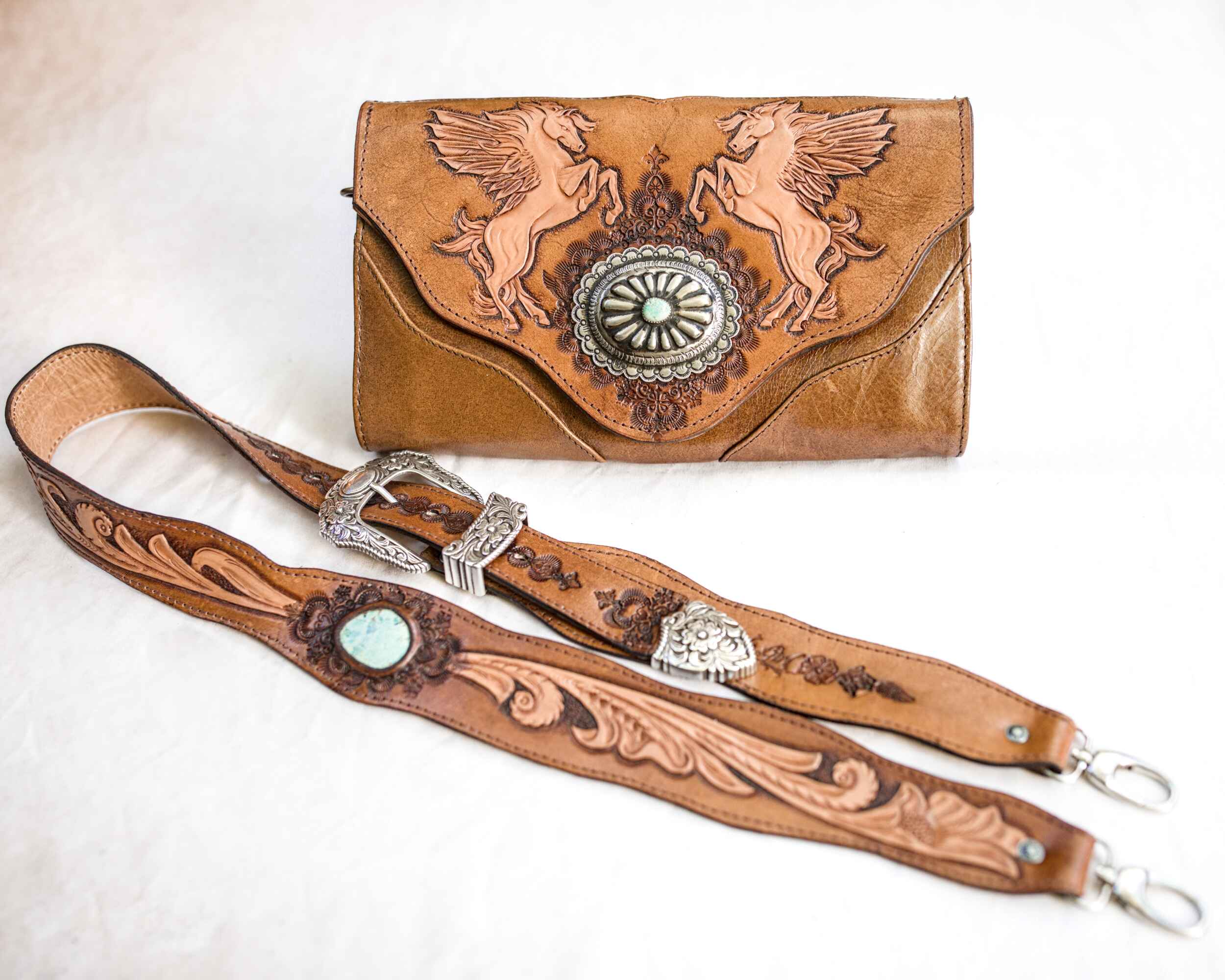 Pegasus Clutch with Navajo Concho