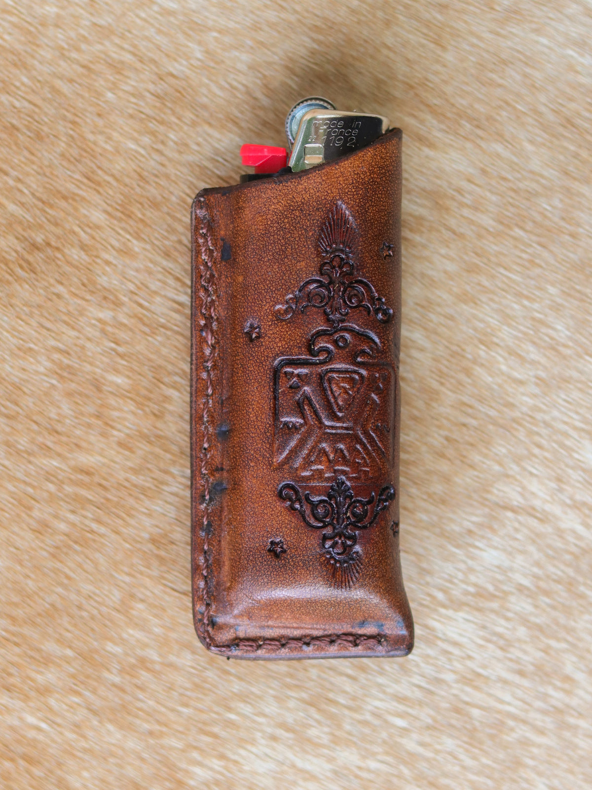 Woodstock Lighter Case with Turquoise