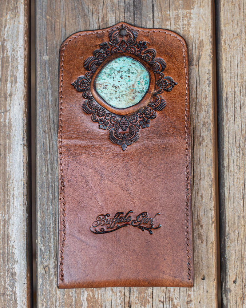 Pocket Wallet with African Turquoise
