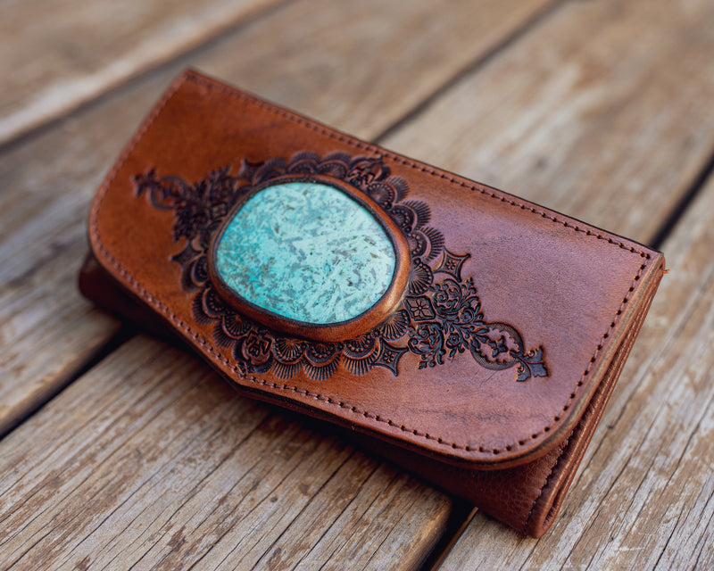 Mandala Wallet with African Turquoise