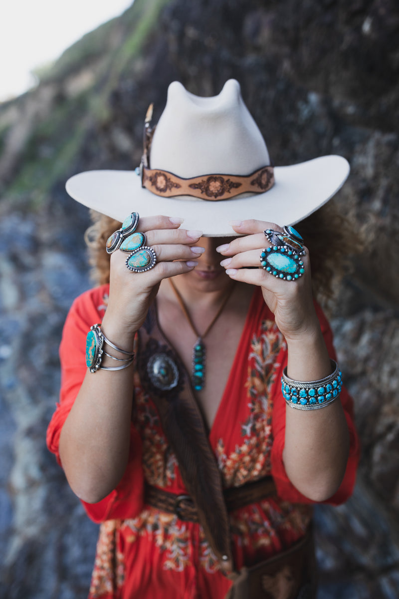 Vintage Navajo Cuff with Kingman Turquoise