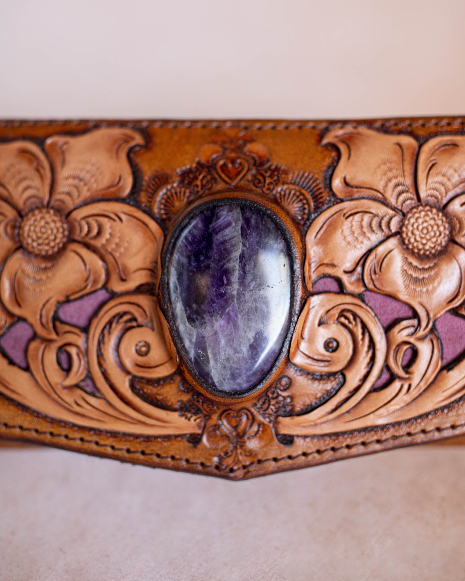 Flower Wallet with Amethyst