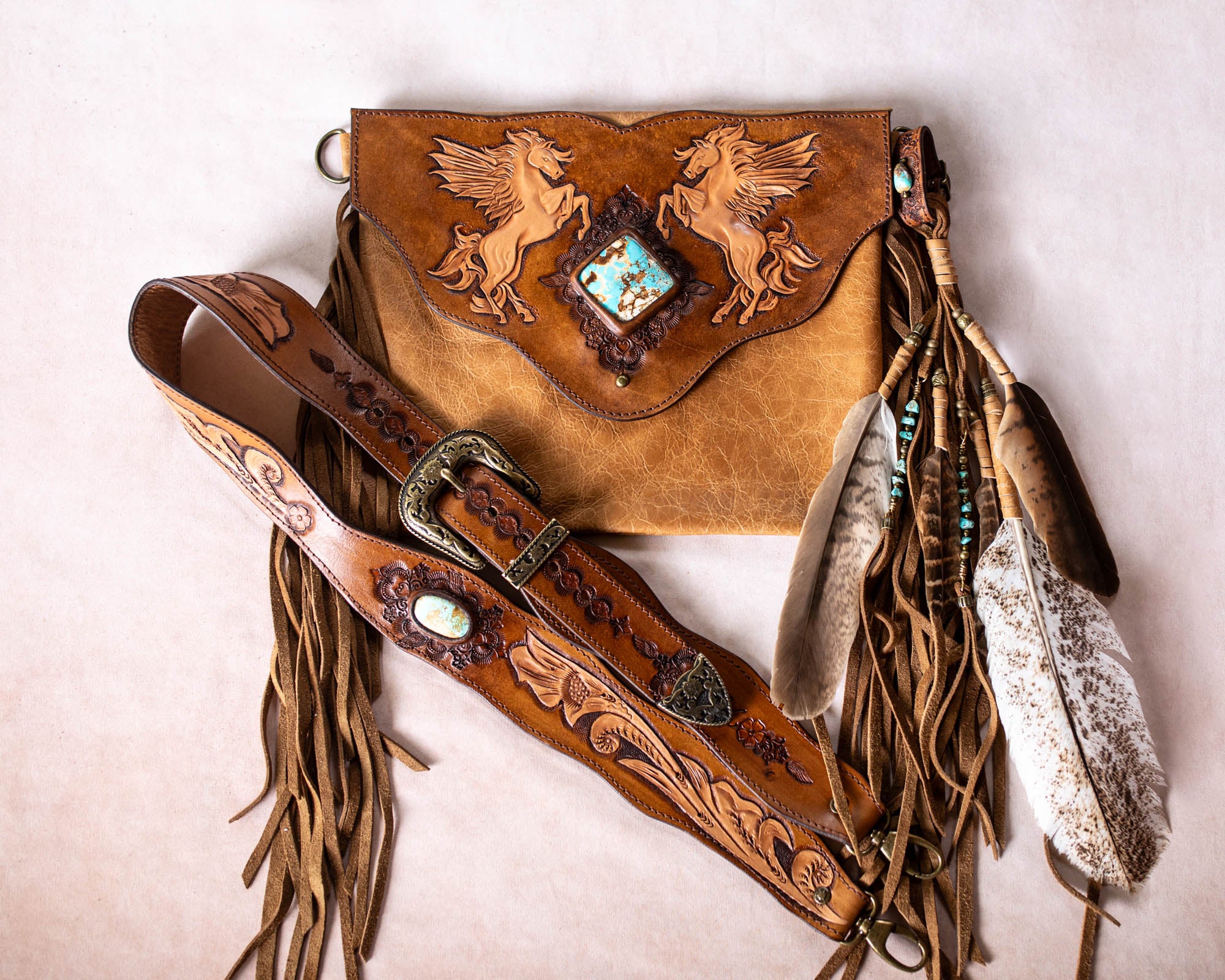 Pegasus Gypsy Wanderer Bag with Royston Turquoise