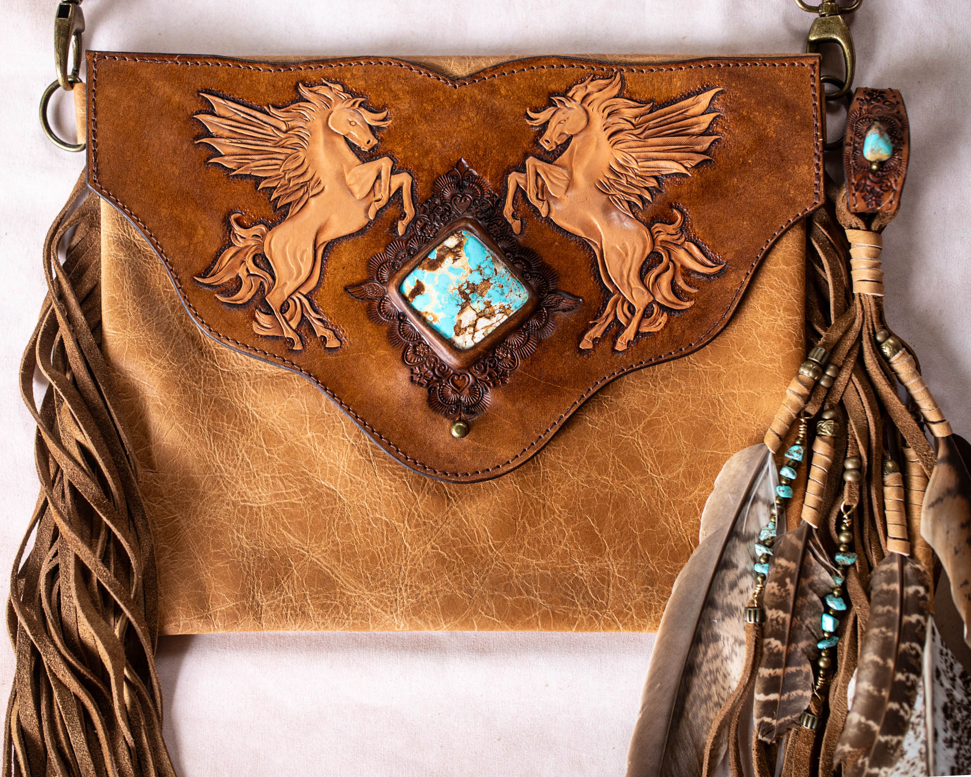 Pegasus Gypsy Wanderer Bag with Royston Turquoise
