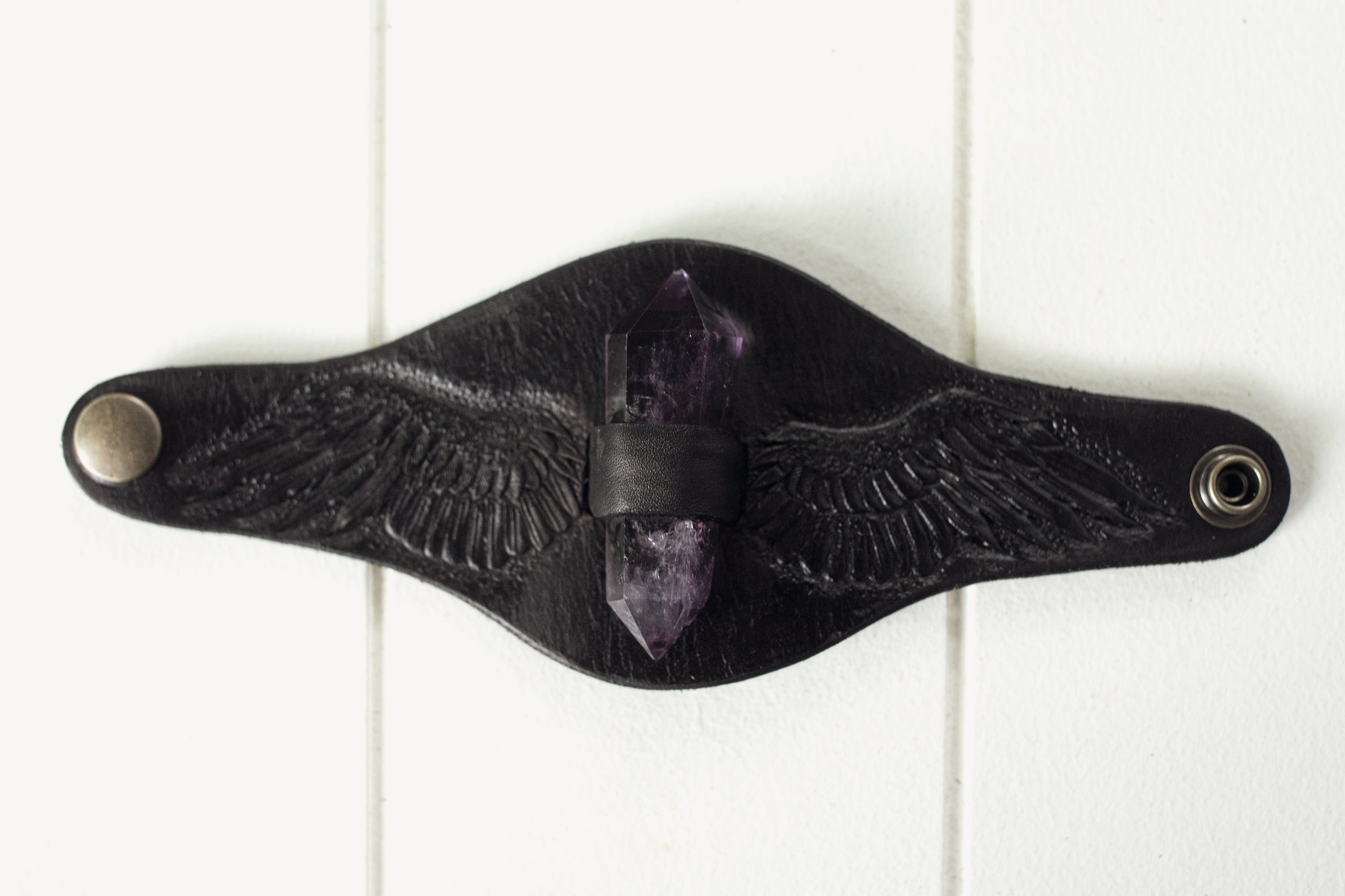 Guardian Wings Priestess Cuff with Amethyst