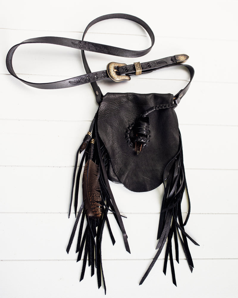 Black Magic Nomad Phone Pouch with Smoky Quartz