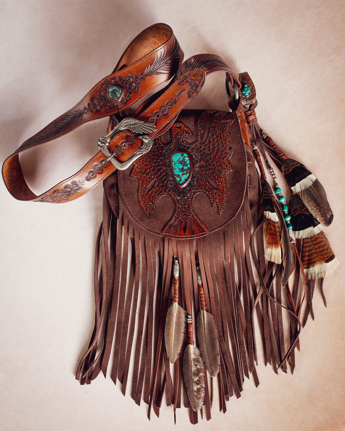 Petite Cheyenne Eagle Bag with Turquoise