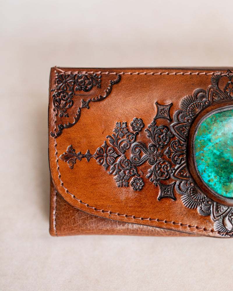 Mandala Wallet with Chrysocolla