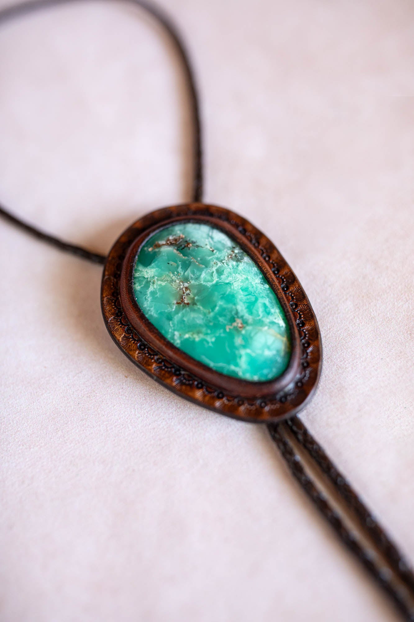 Chrysoprase Bolo Tie