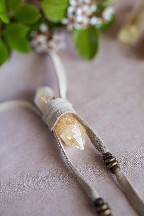 Priestess Necklace with Citrine