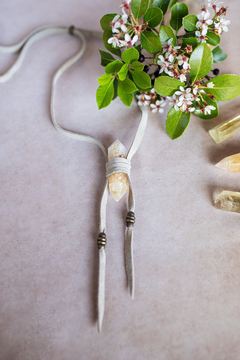 Priestess Necklace with Citrine