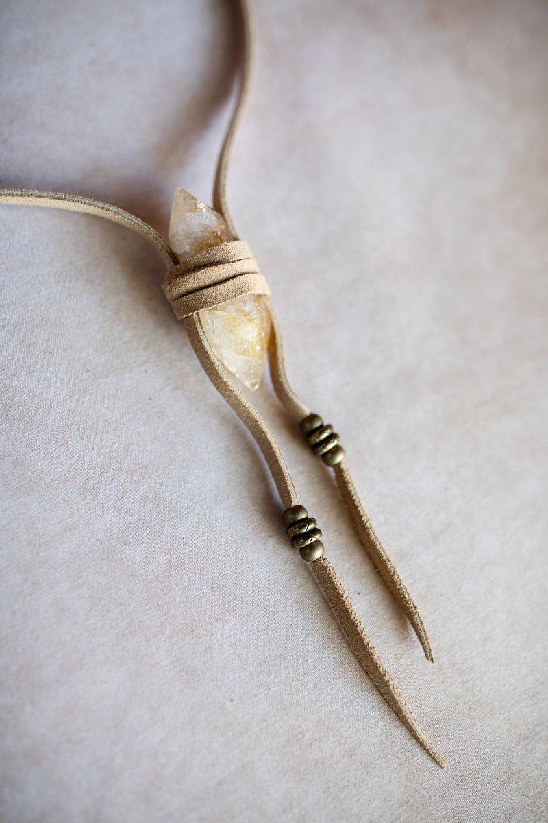 Priestess Necklace with Citrine