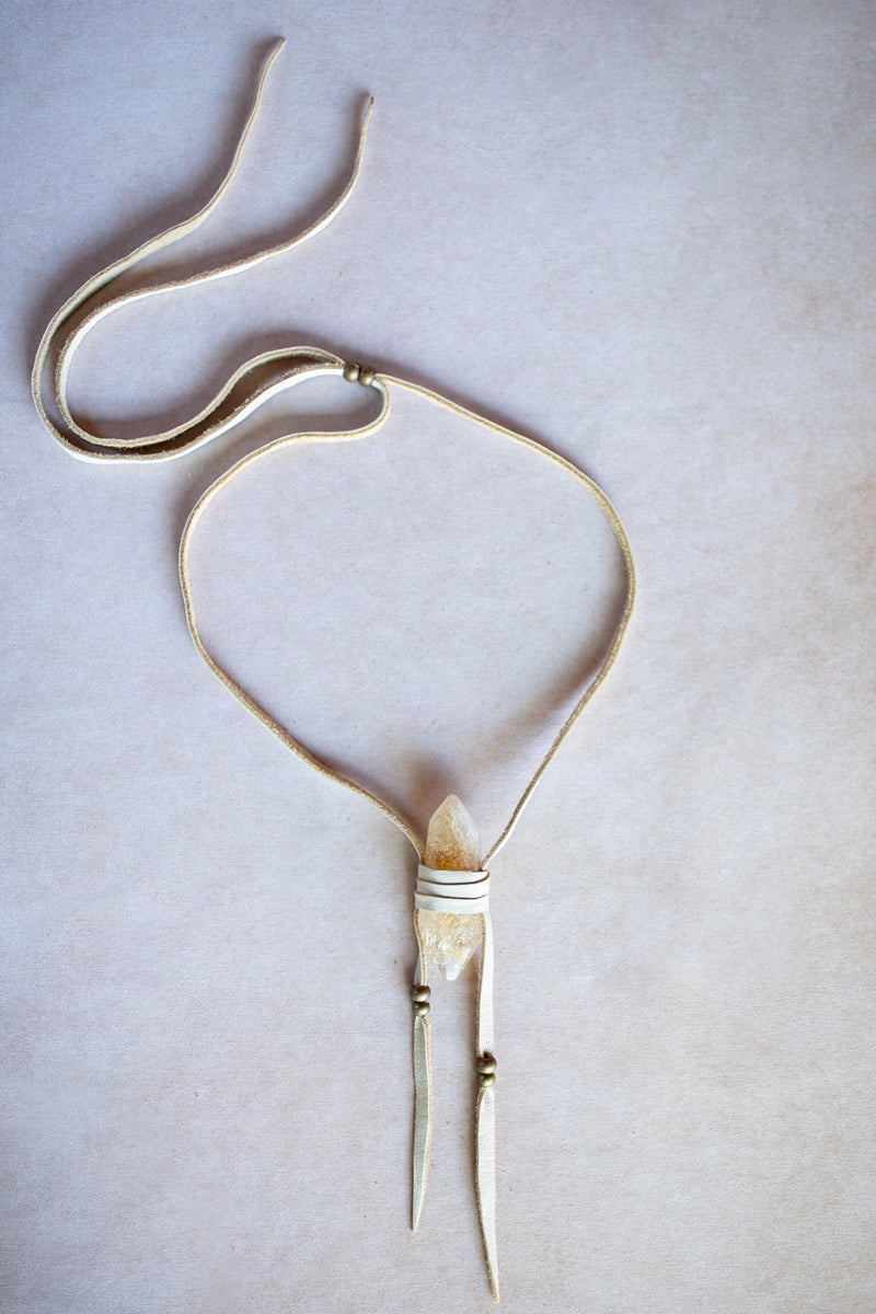 Priestess Necklace with Citrine