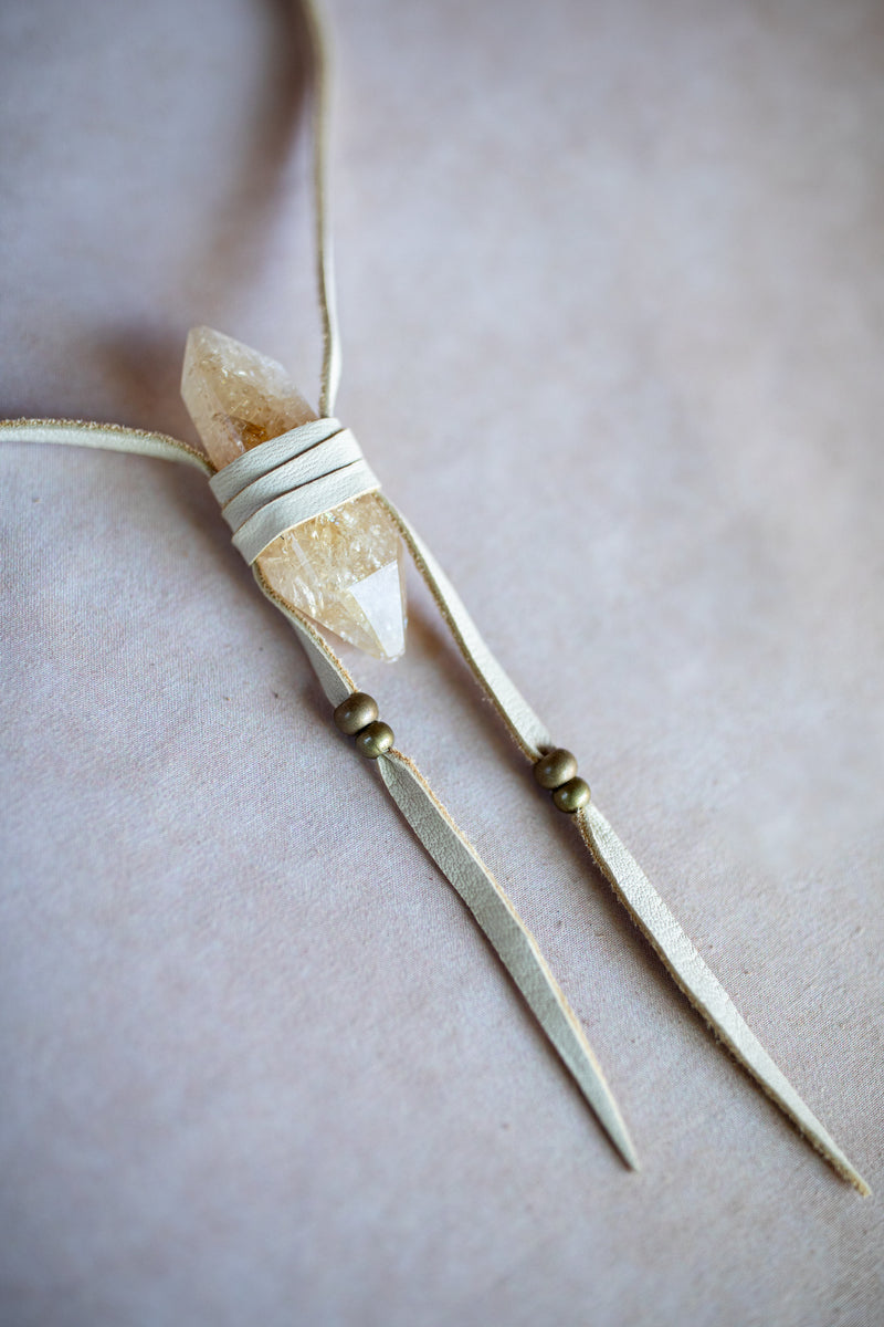 Priestess Necklace with Citrine