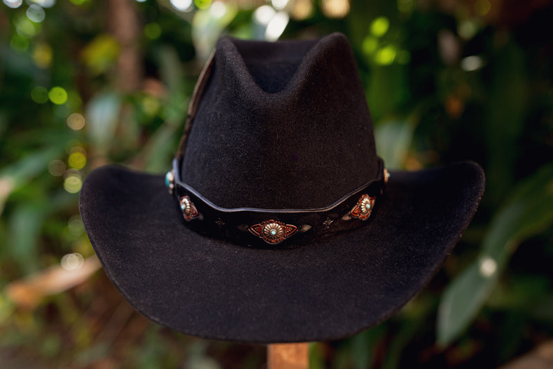 Black Bay Navajo Concho Hat Band