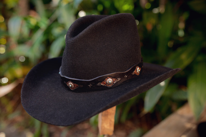 Black Bay Navajo Concho Hat Band