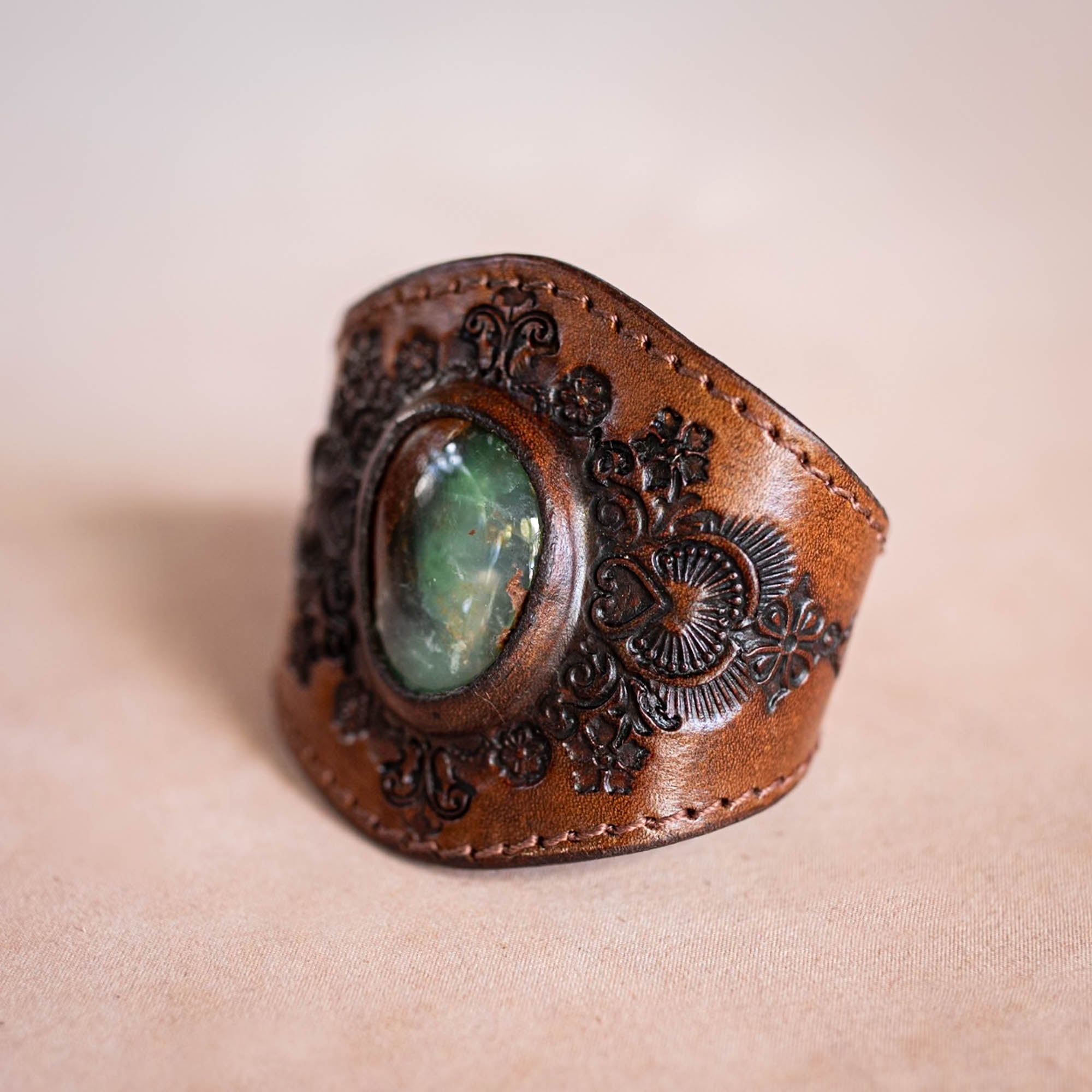 Mandala Cuff with Chrysoprase
