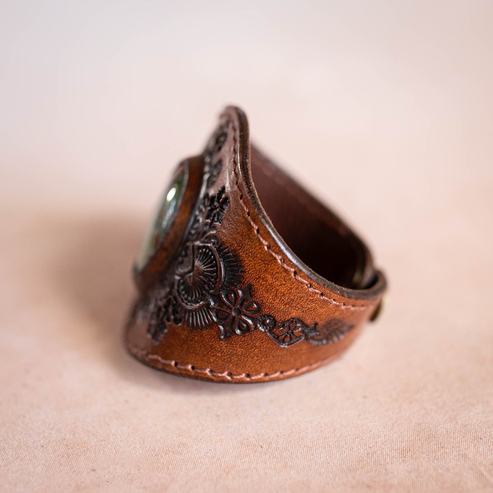 Mandala Cuff with Chrysoprase
