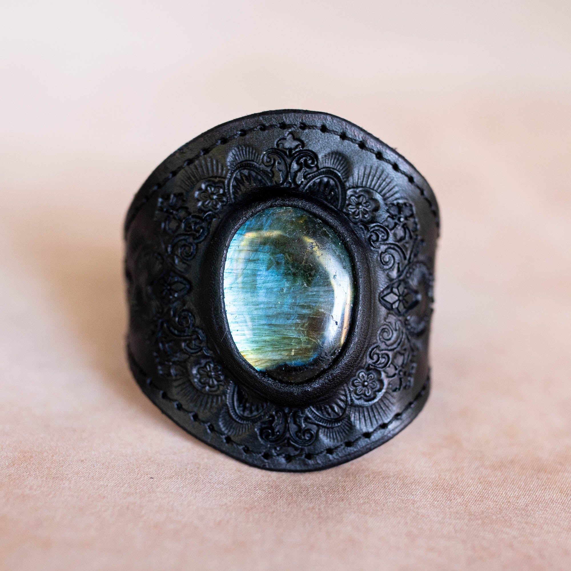 Mandala Cuff with Labradorite