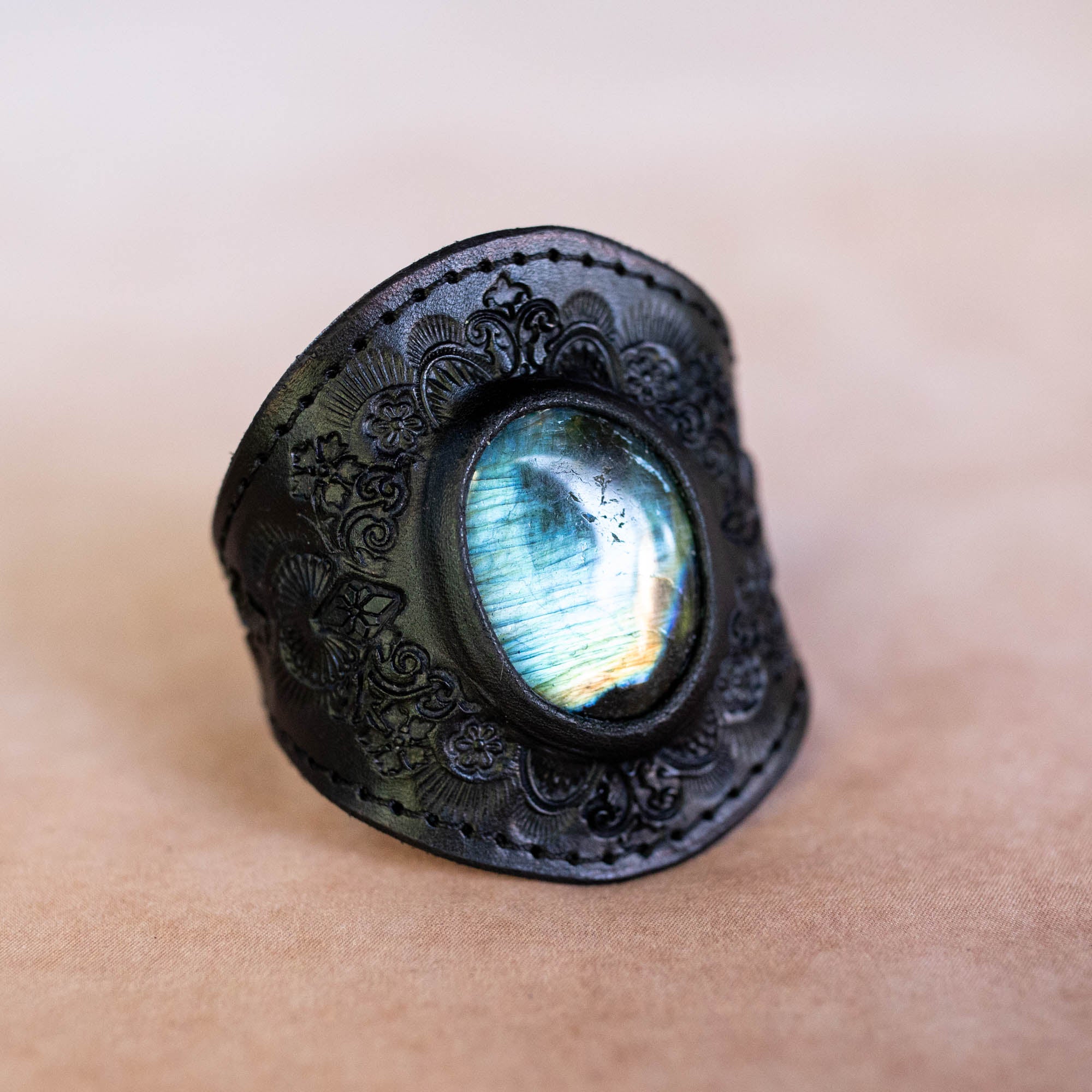 Mandala Cuff with Labradorite