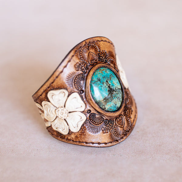 Desert Bloom Cuff with Turquoise