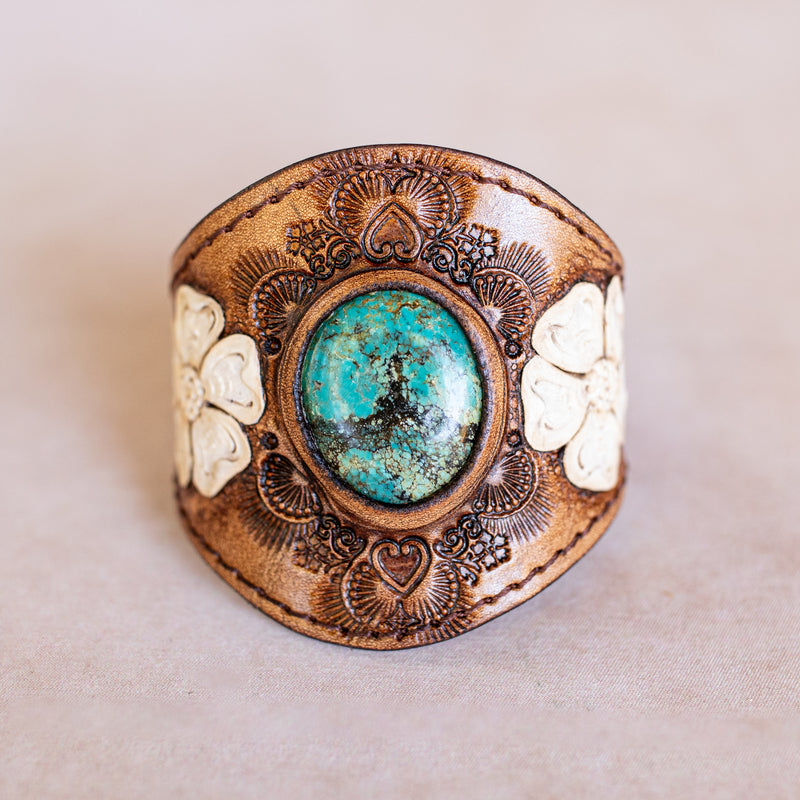 Desert Bloom Cuff with Turquoise