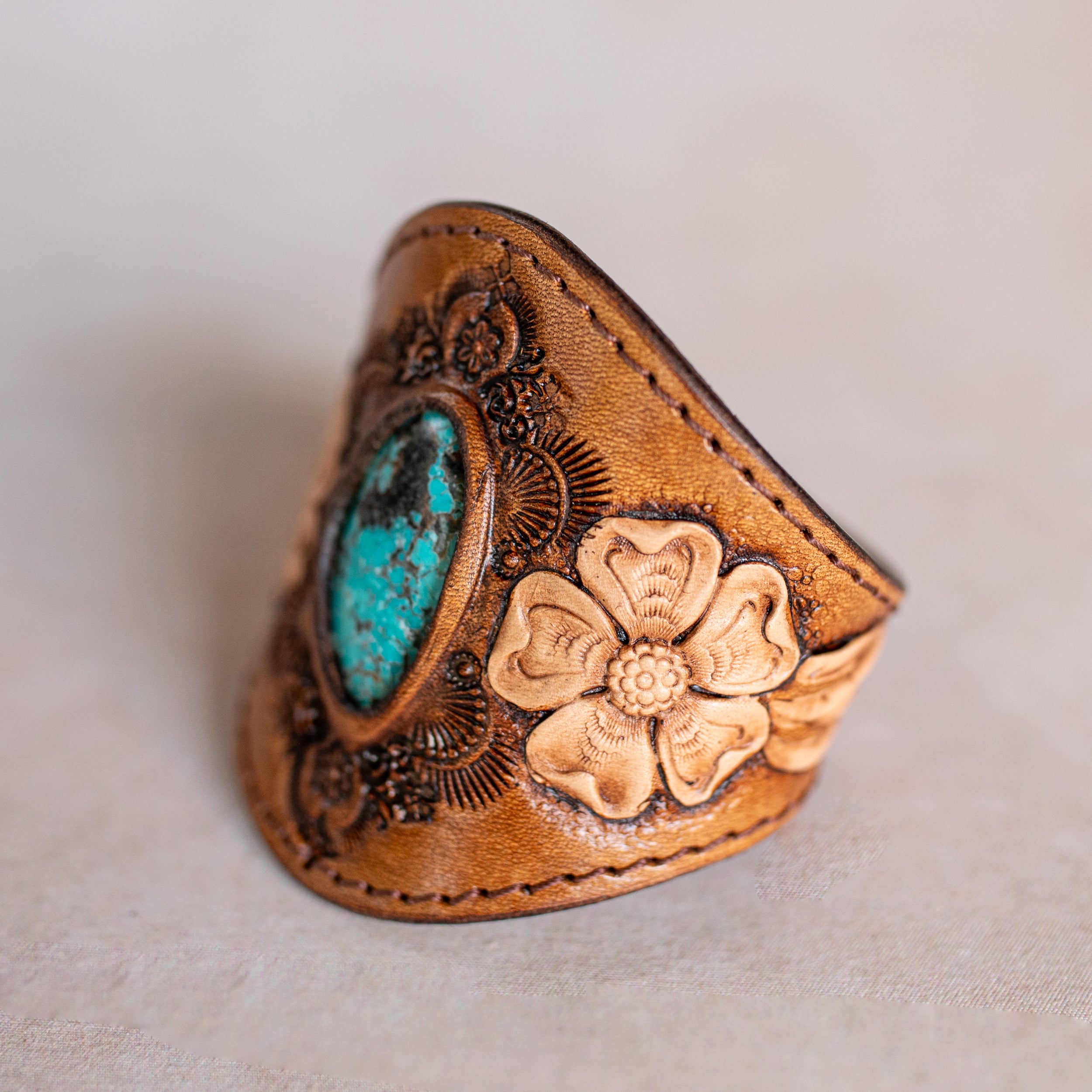 Desert Bloom Cuff with Turquoise