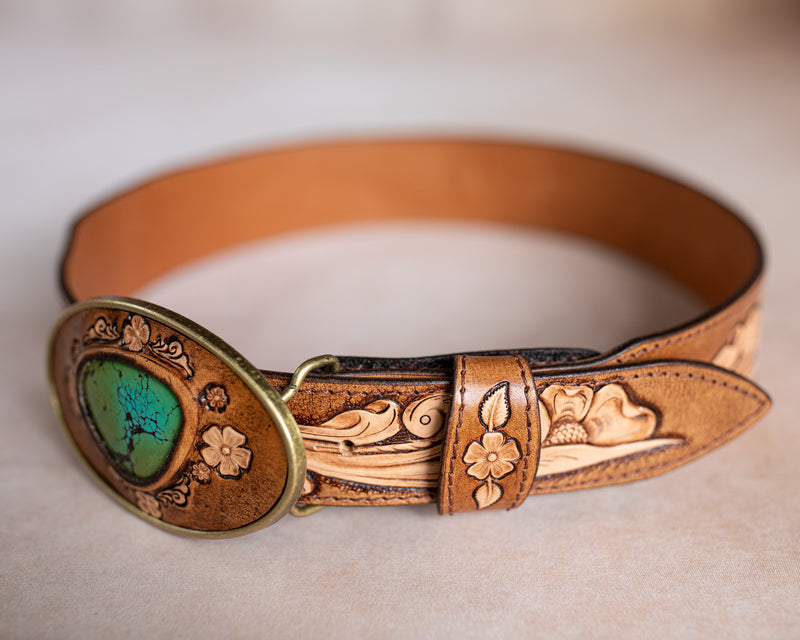 Desert Ranger Belt with Turquoise