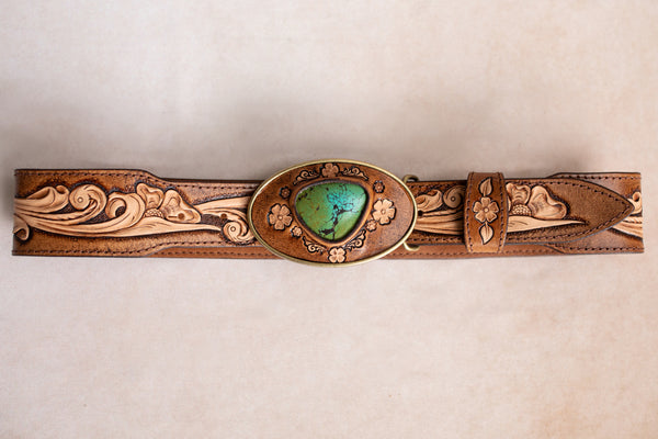 Desert Ranger Belt with Turquoise