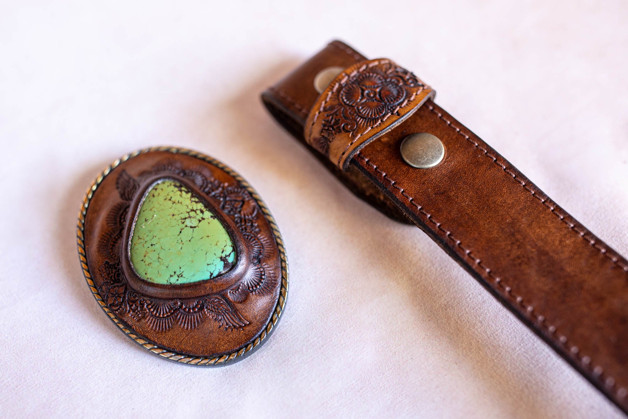 Desert Ranger Belt with Turquoise