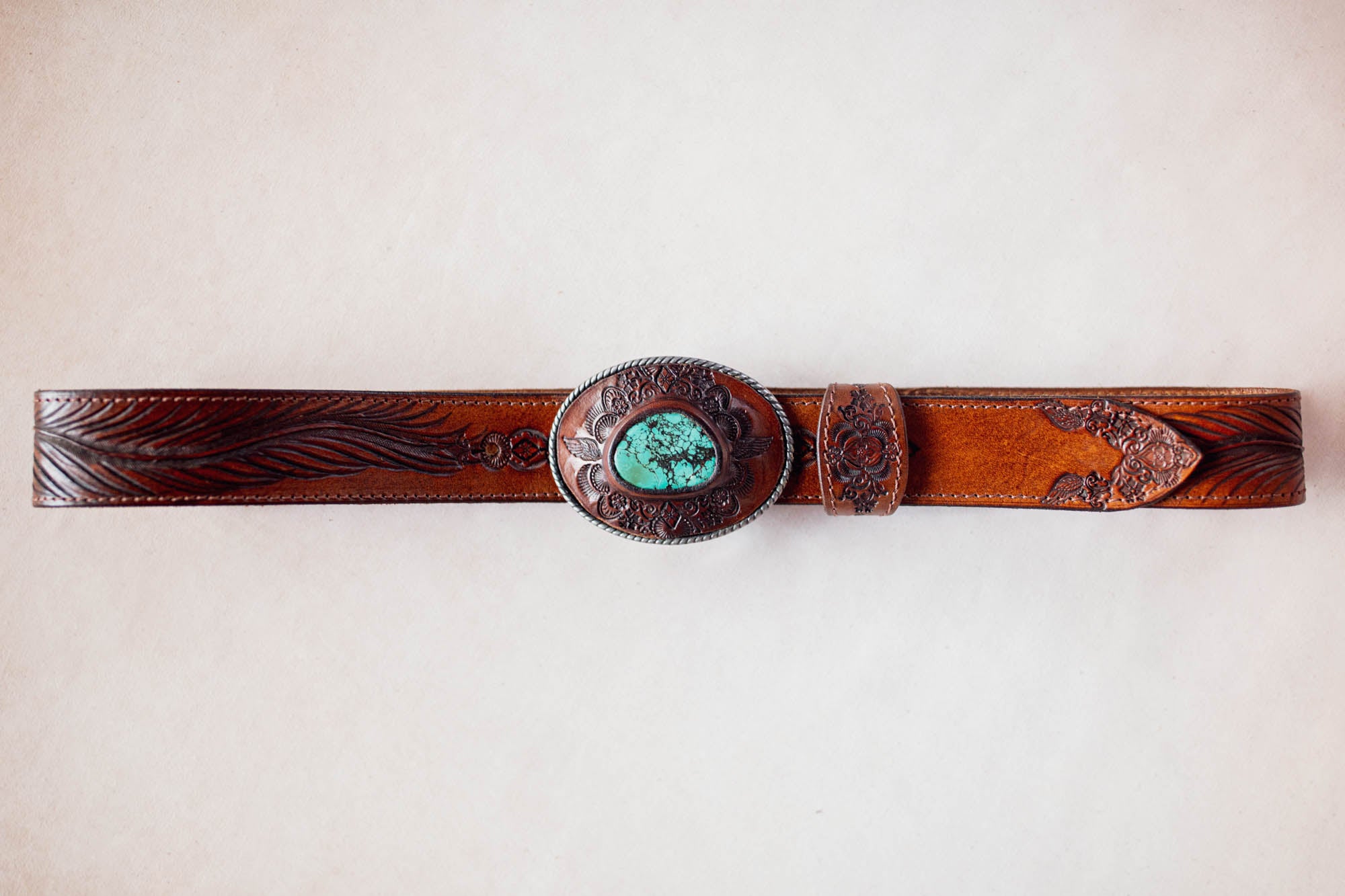 Desert Ranger Belt with Turquoise