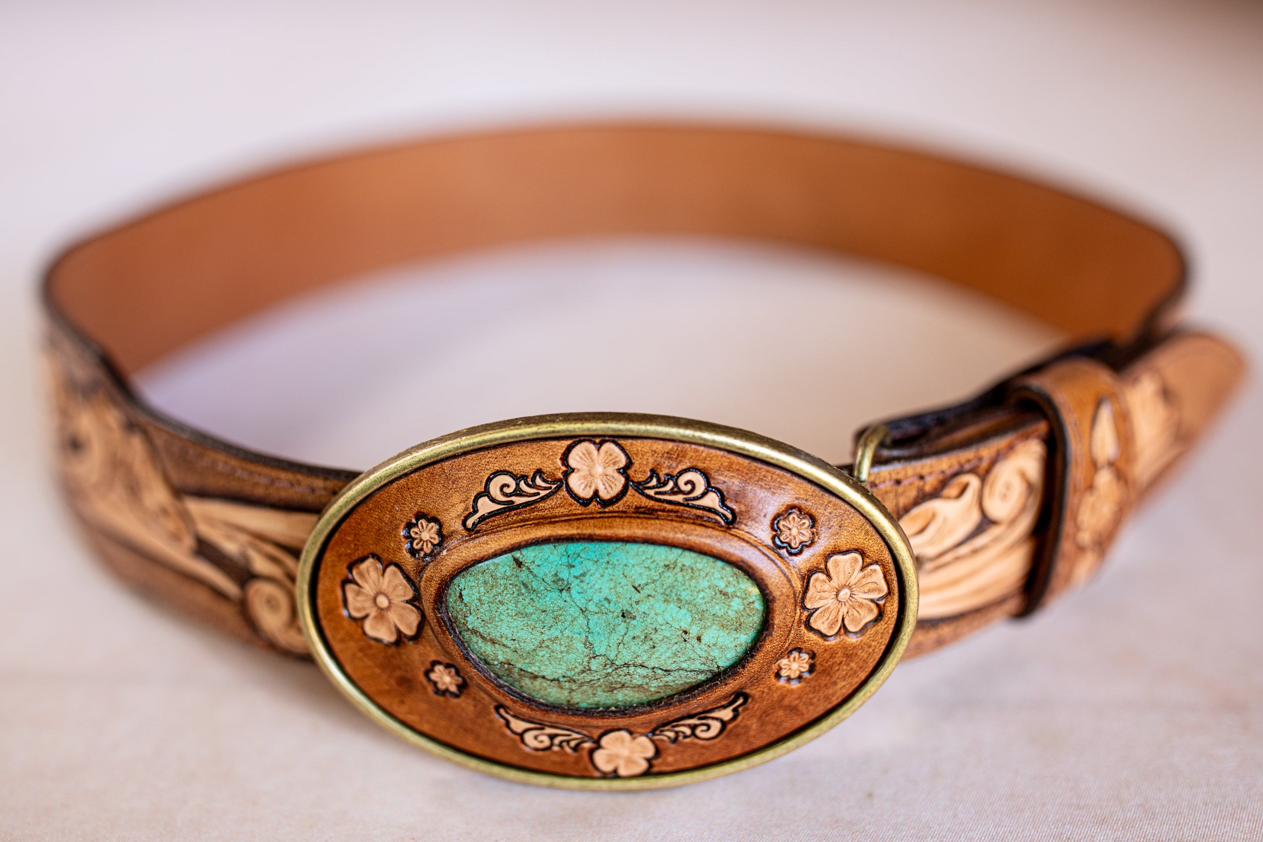 Desert Ranger Belt with Turquoise