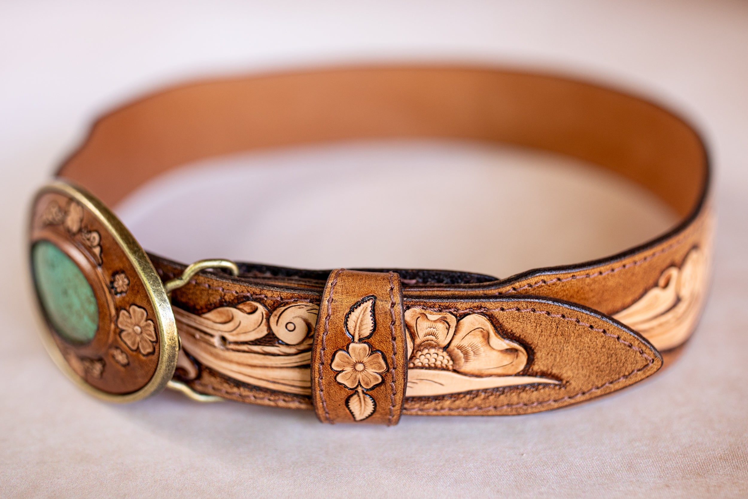 Desert Ranger Belt with Turquoise