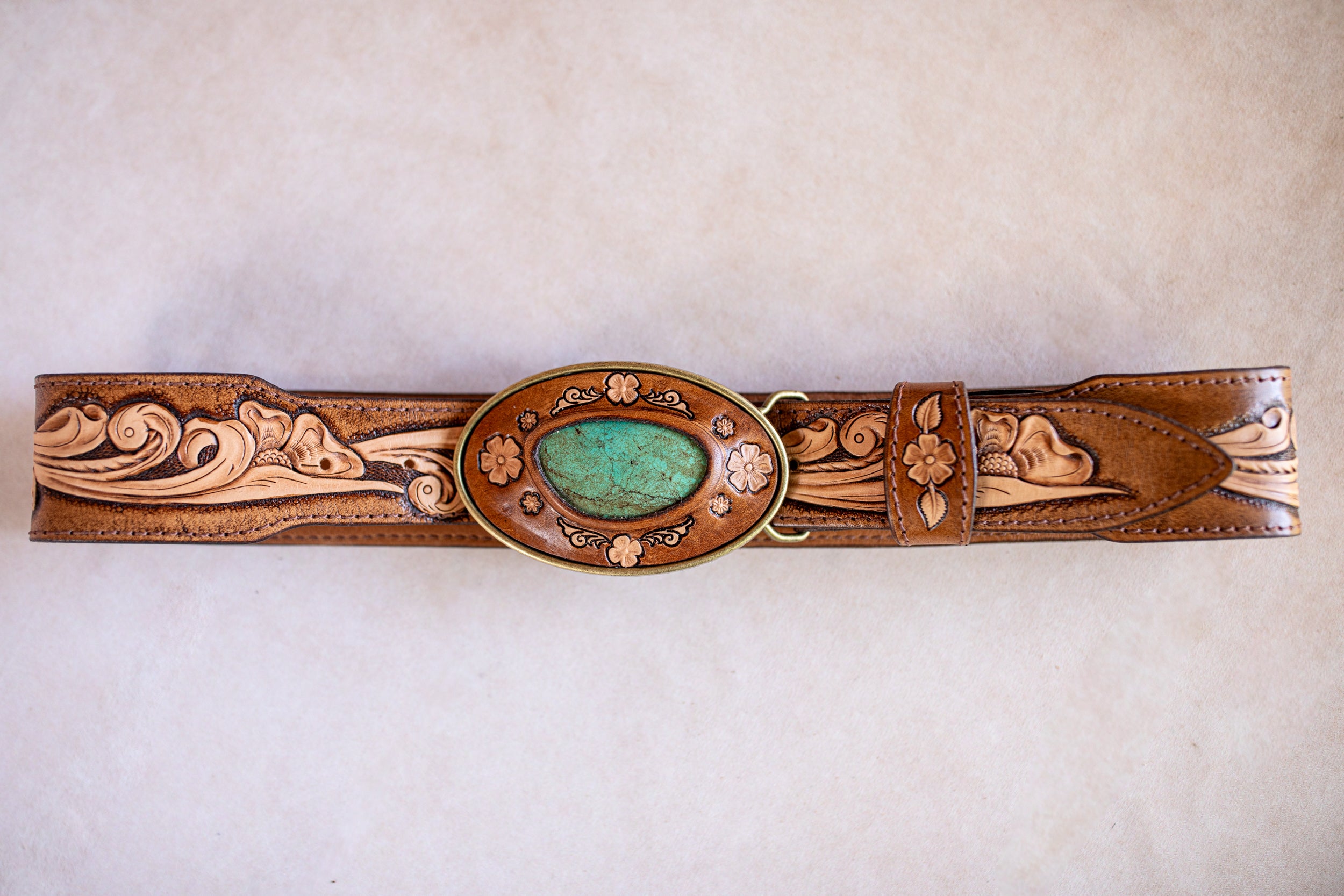 Desert Ranger Belt with Turquoise