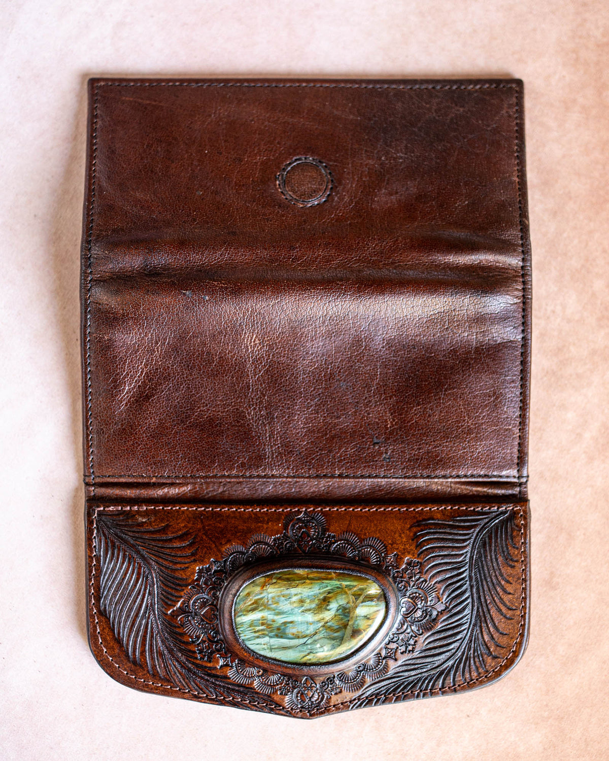 Eagle Feather Wallet with Dragon Stone