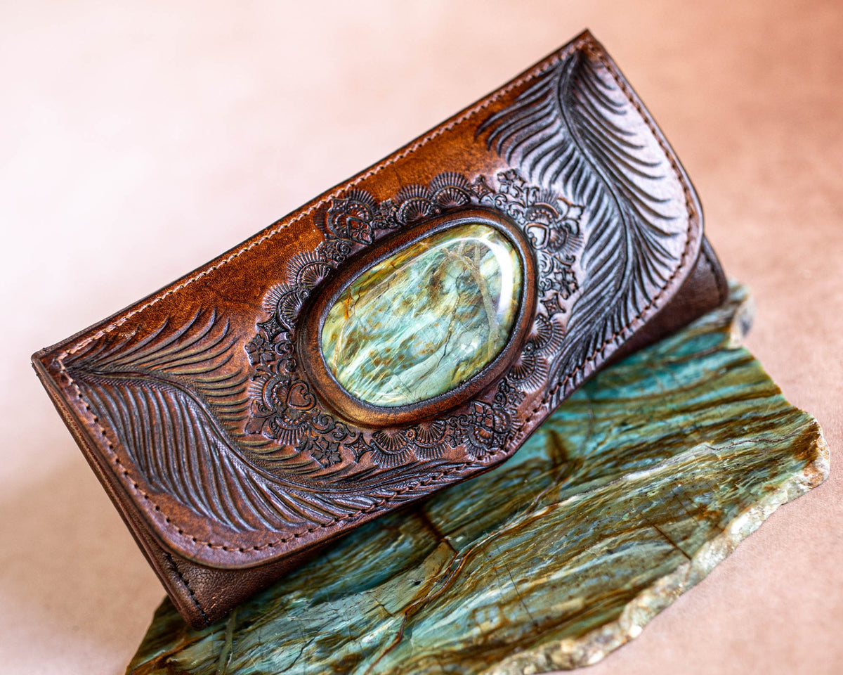 Eagle Feather Wallet with Dragon Stone