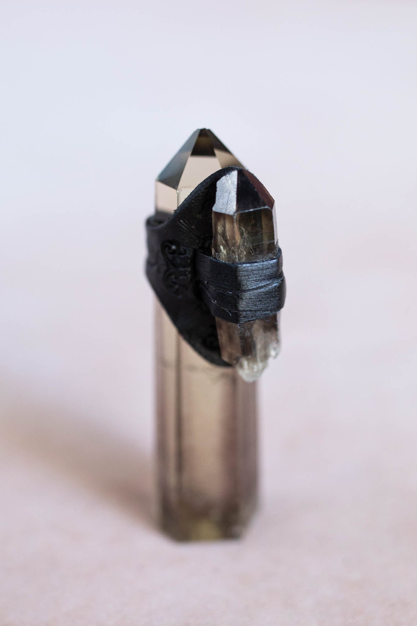 Black Magic Druid Ring with Smoky Quartz