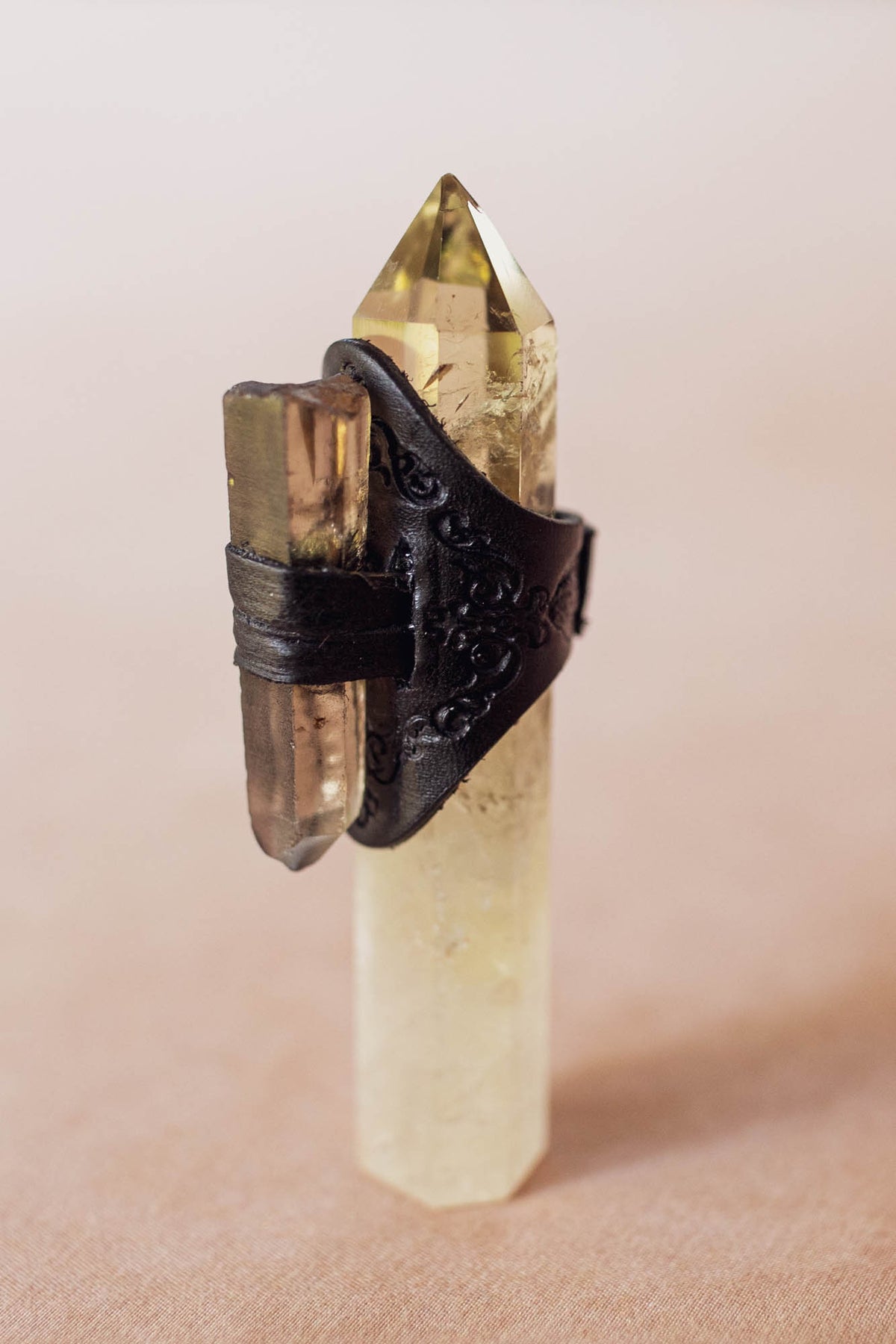 Black Magic Druid Ring with Smoky Quartz