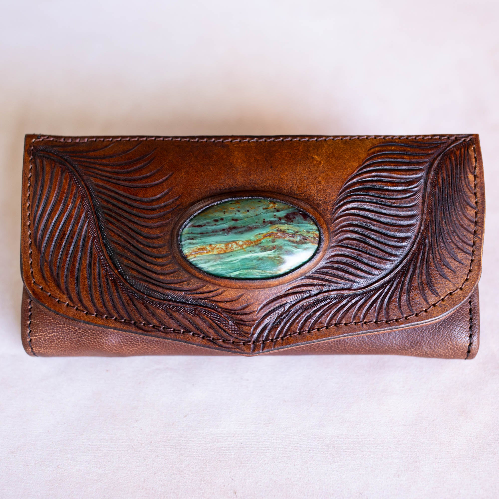Eagle Feather Wallet with Dragon Stone