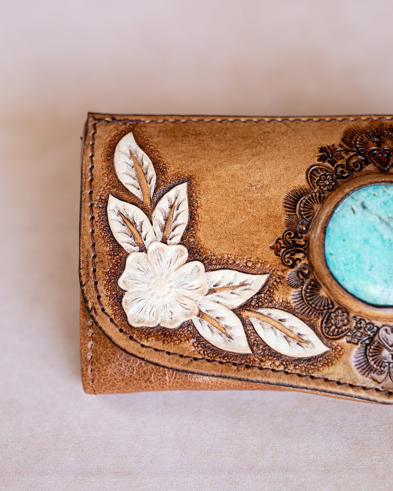 Desert Bloom Wallet with Amazonite