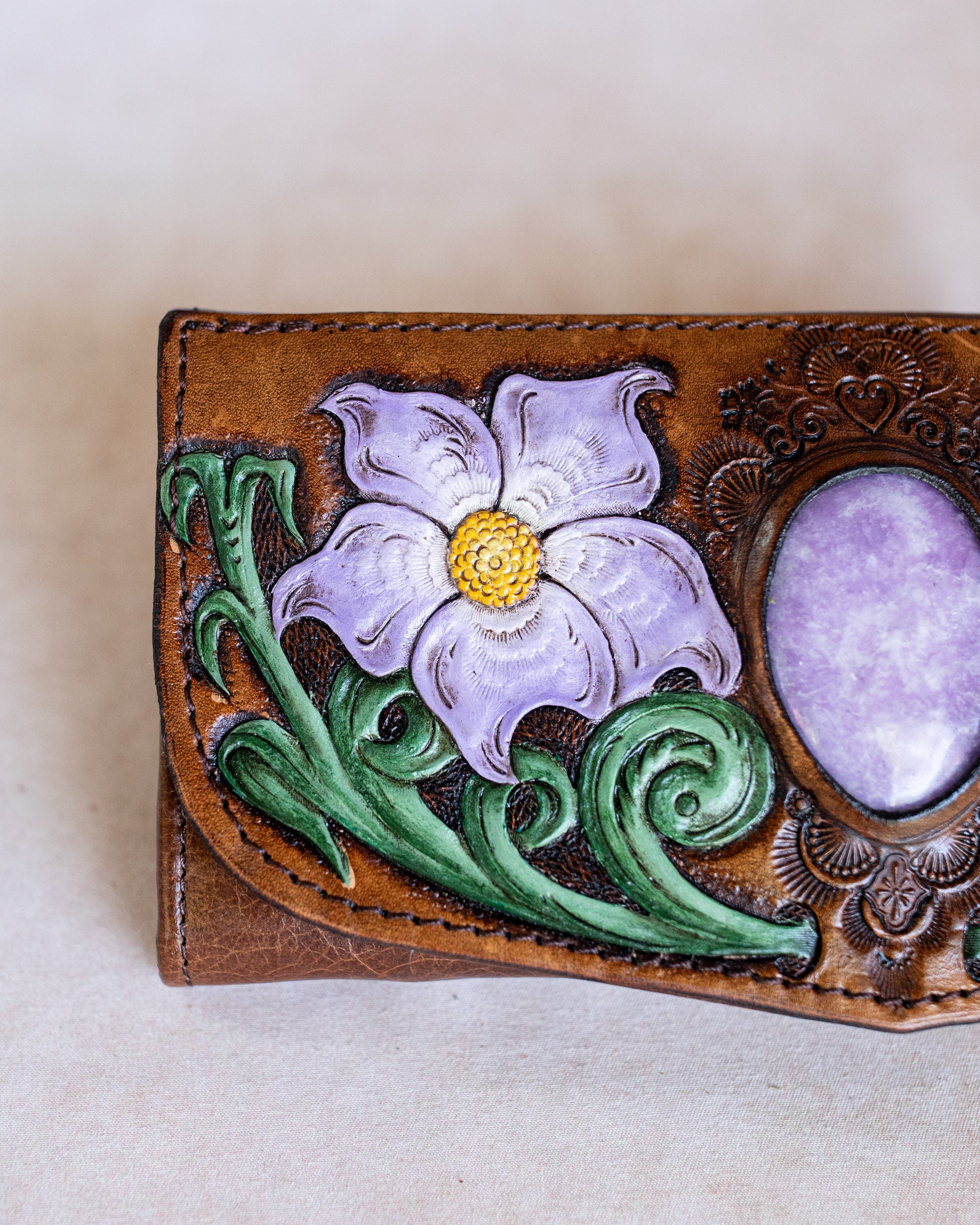 Flower Wallet with Lepidolite