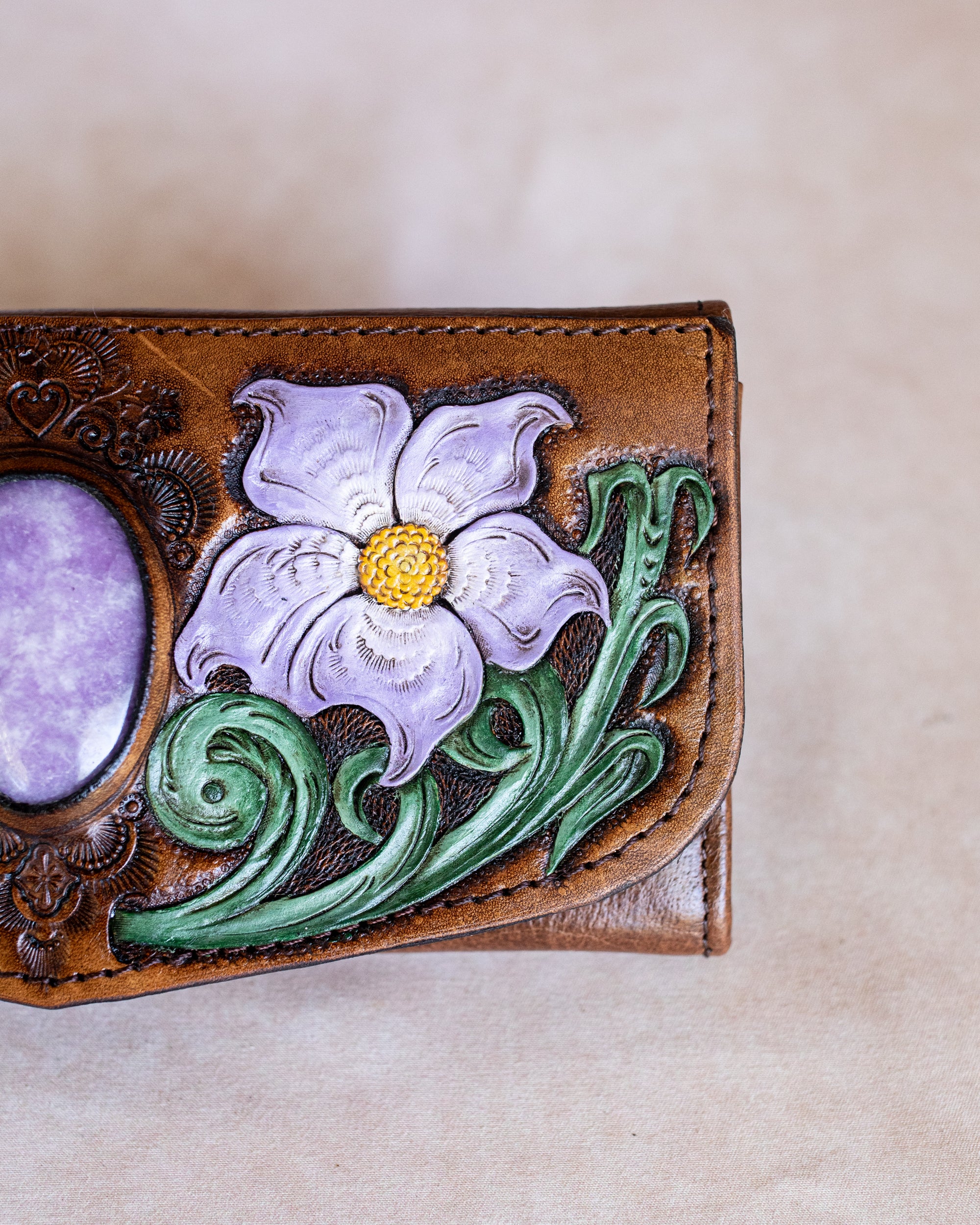 Flower Wallet with Lepidolite