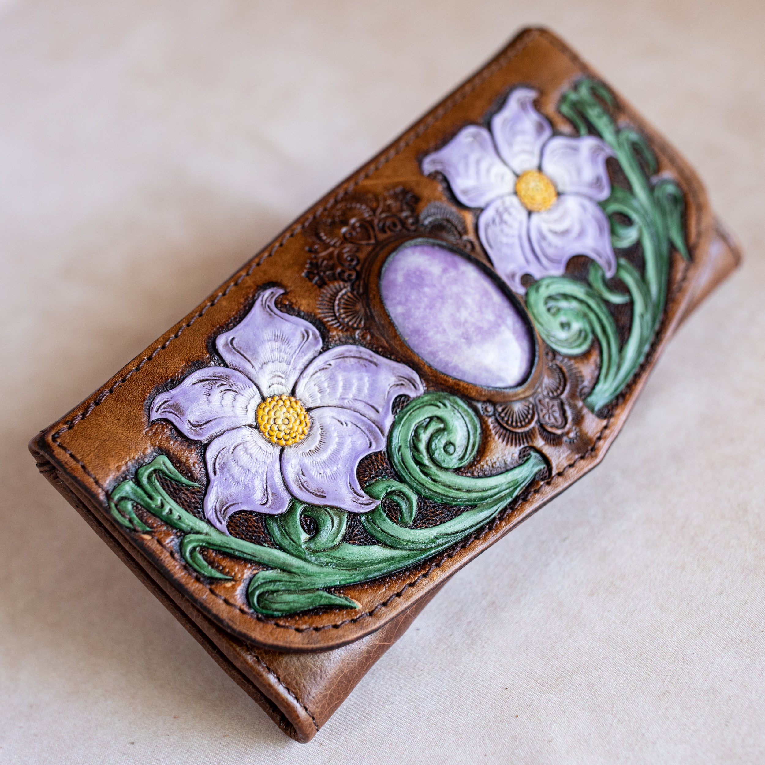 Flower Wallet with Lepidolite