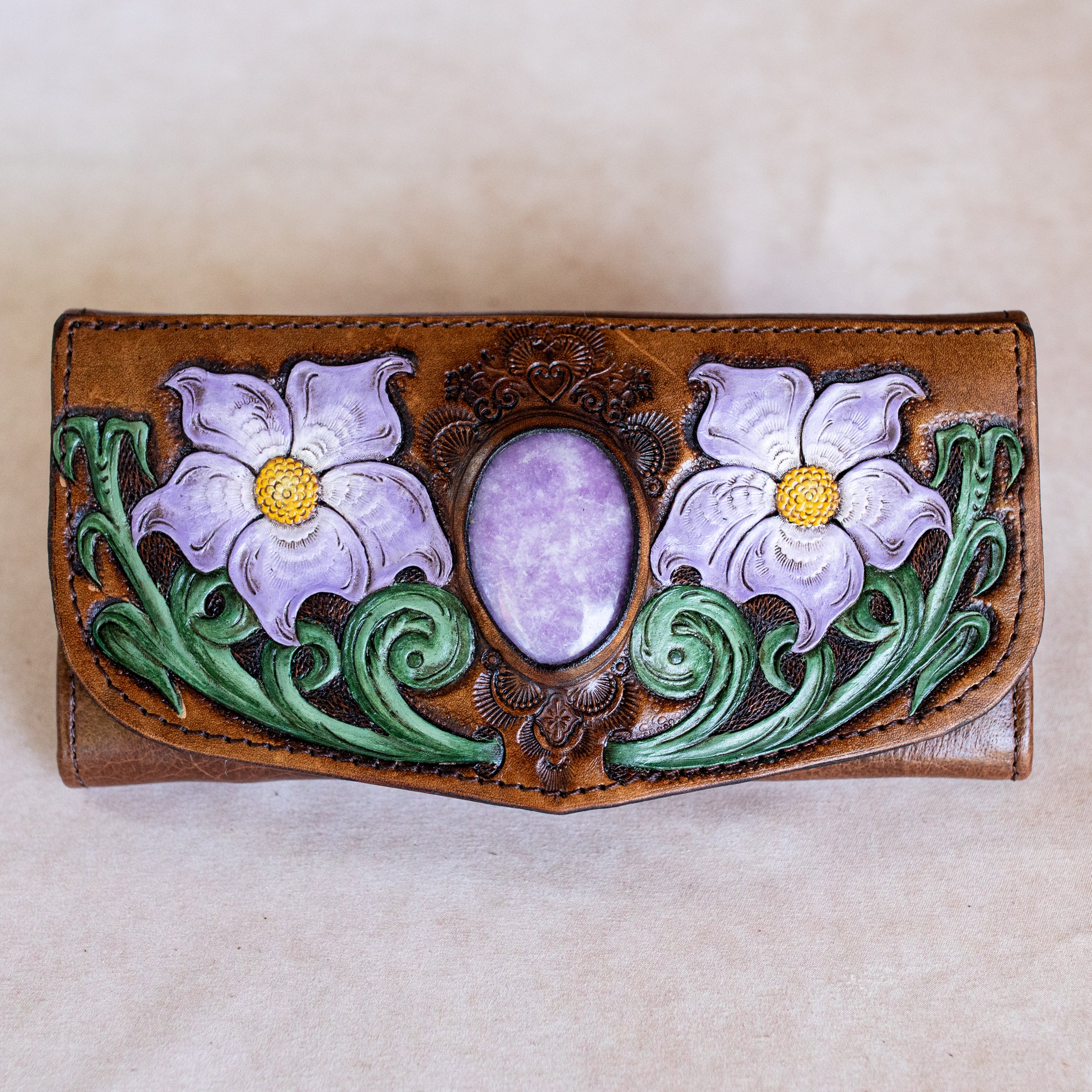 Flower Wallet with Lepidolite