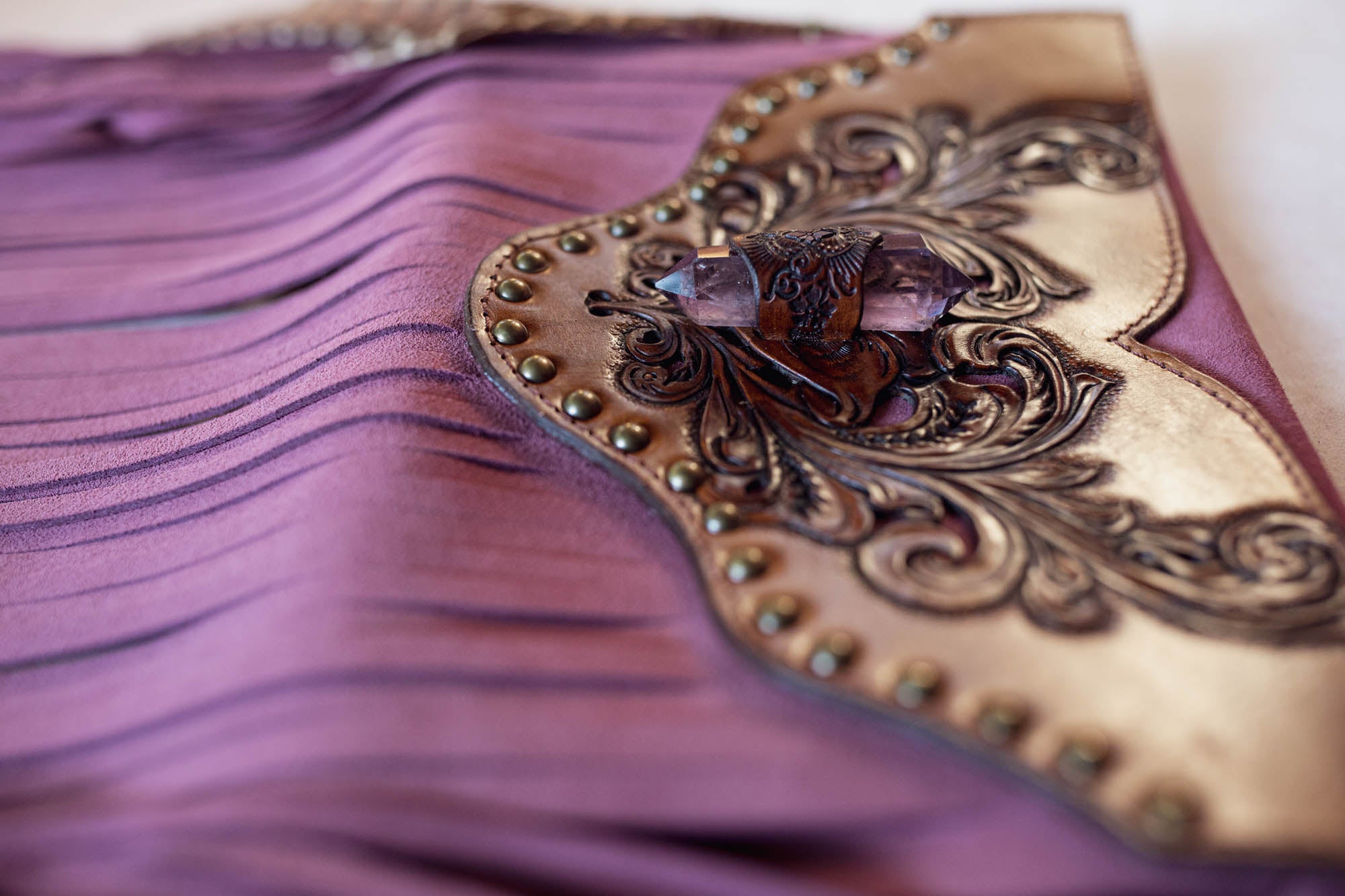 Petite Gypsy Wanderer Bag with Amethyst