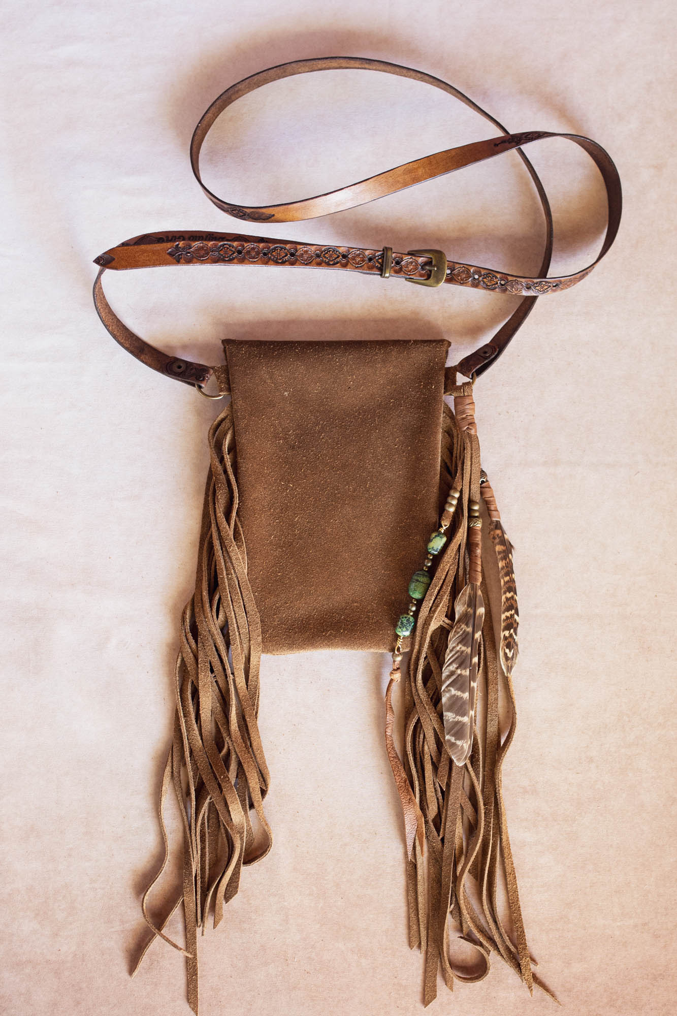 Gypsy Wanderer Phone Pouch with Turquoise