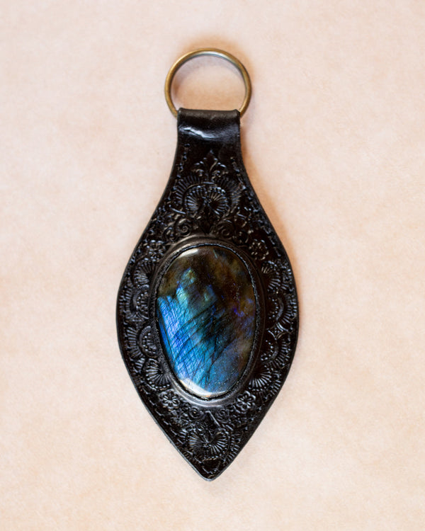 Mandala Key Ring with Labradorite