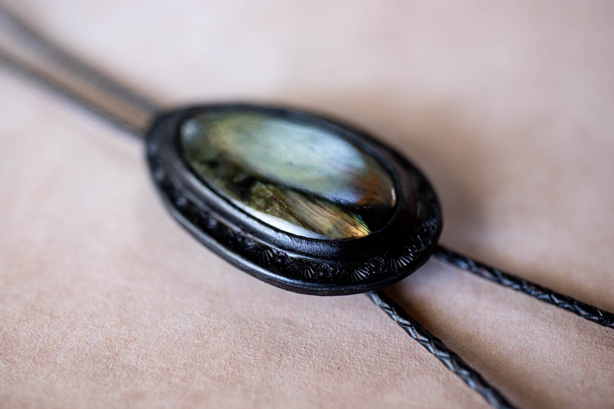 Labradorite Bolo Tie