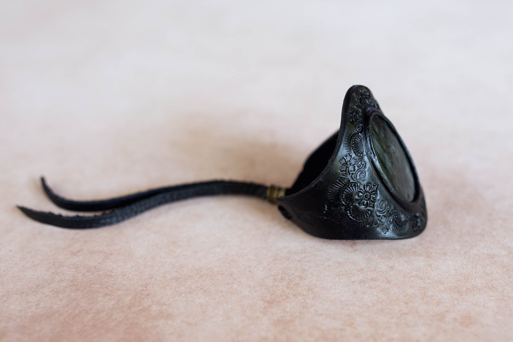 Black Magic Cuff with Labradorite