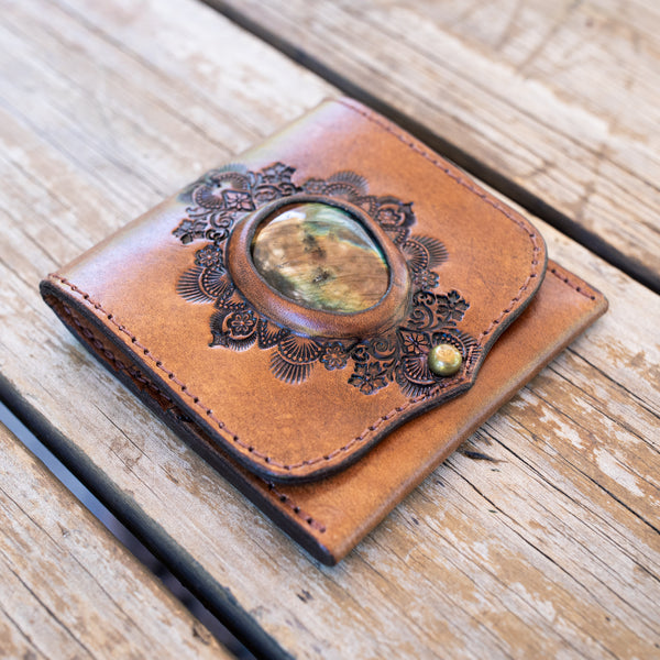 Pocket Wallet with Labradorite